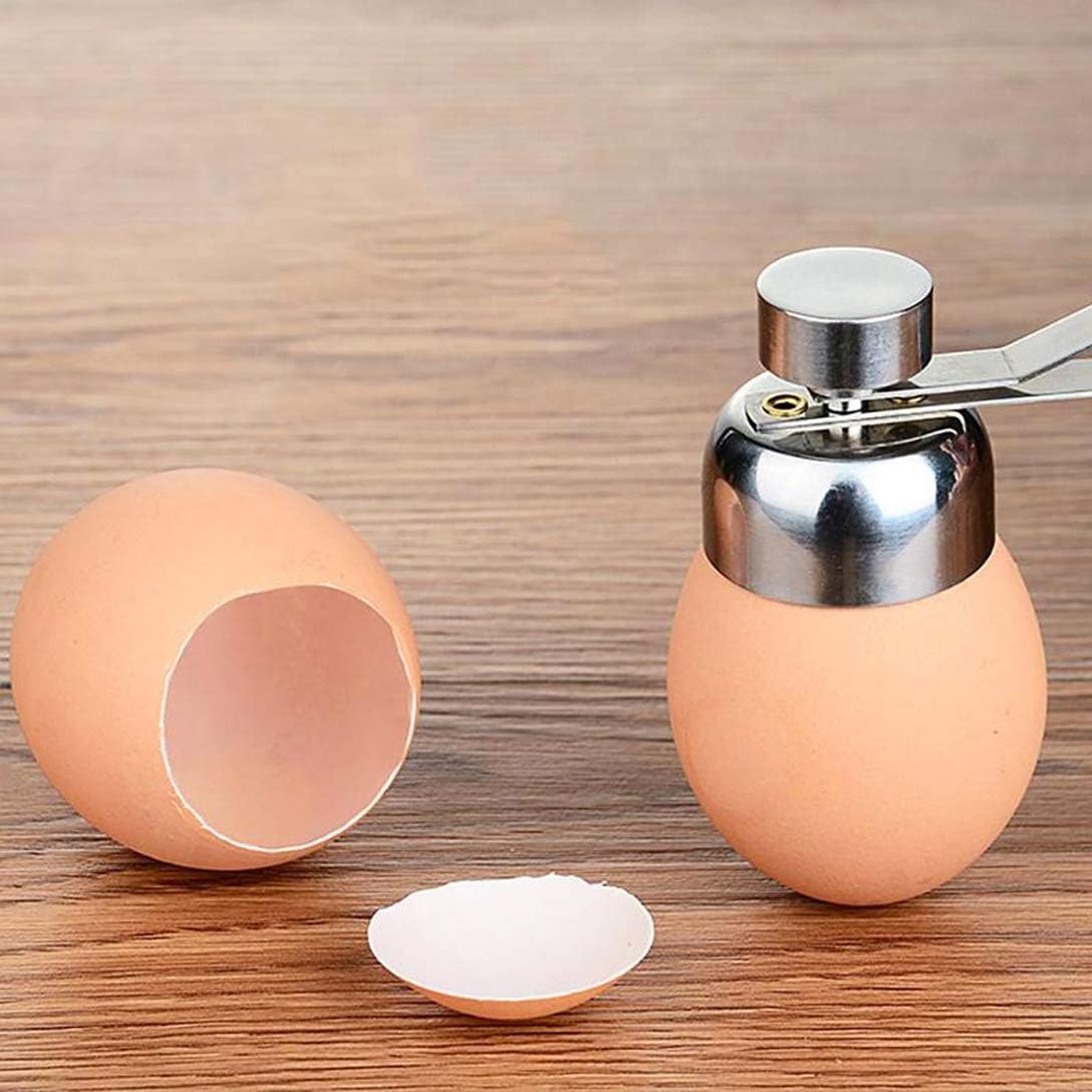 Egg Shell Cutter with Spring Mechanism for Soft and Hard Boiled Eggs Silver 1 Piece V1258-DP02-BOL-126