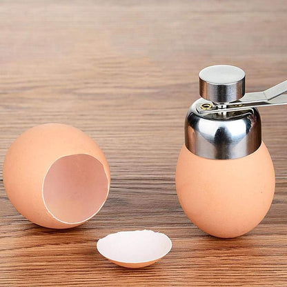 Egg Shell Cutter with Spring Mechanism for Soft and Hard Boiled Eggs Silver 1 Piece V1258-DP02-BOL-126