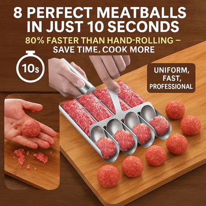 Stainless Steel Silver Meatball Maker Spoon - 1 Piece V1258-DP02-BOL-130