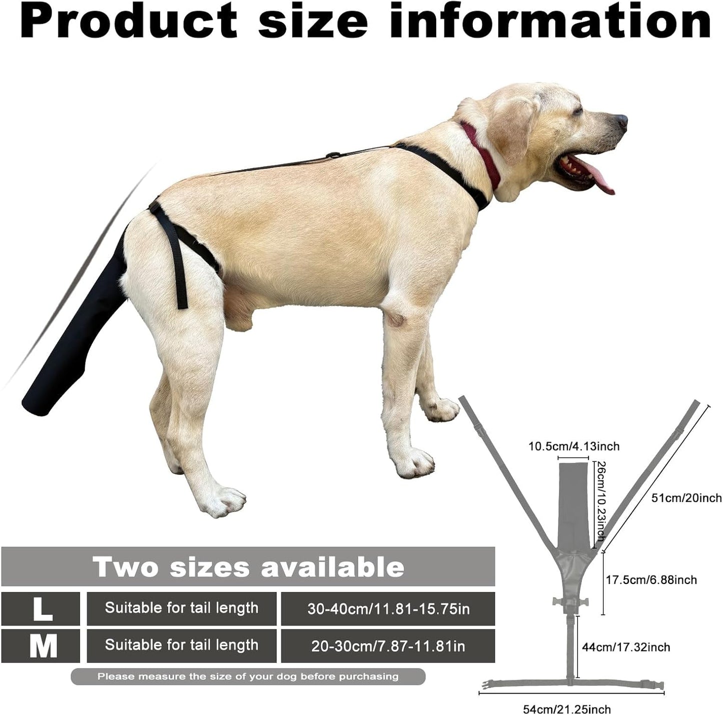 Adjustable Nylon Dog Tail Protector - Black - 1 Piece - Tail Protection V1258-DP02-BOL-139