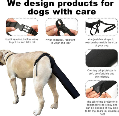 Adjustable Nylon Dog Tail Protector - Black - 1 Piece - Tail Protection V1258-DP02-BOL-139