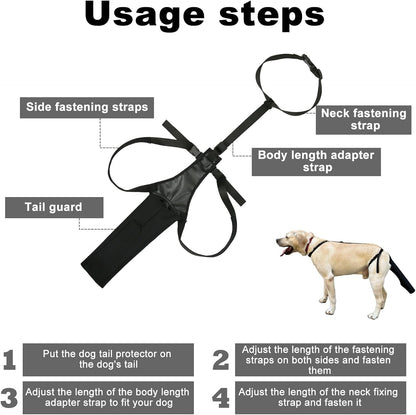 Adjustable Nylon Dog Tail Protector - Black - 1 Piece - Tail Protection V1258-DP02-BOL-139
