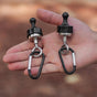 2 Pack Black Multifunctional Camping Hooks with Carabiner No Installation Required V1258-DP02-BOL-141