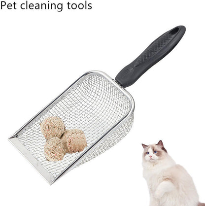 Fine Mesh Filter Deep Litter Scoop with Ergonomic Handle for Cats & Reptiles V1258-DP02-BOL-142