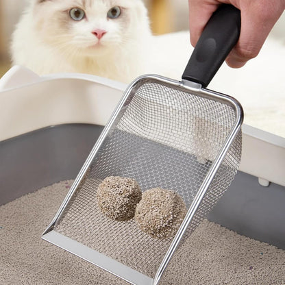 Fine Mesh Filter Deep Litter Scoop with Ergonomic Handle for Cats & Reptiles V1258-DP02-BOL-142