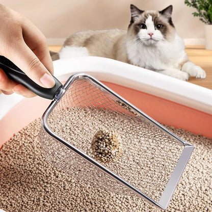 Fine Mesh Filter Deep Litter Scoop with Ergonomic Handle for Cats & Reptiles V1258-DP02-BOL-142