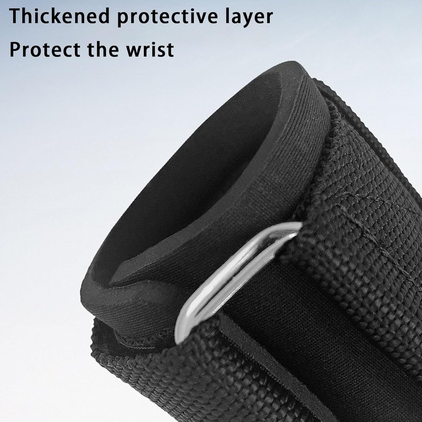 Weight Lifting Wrist Strap Hooks - Black - 1 Pair V1258-DP02-BOL-143