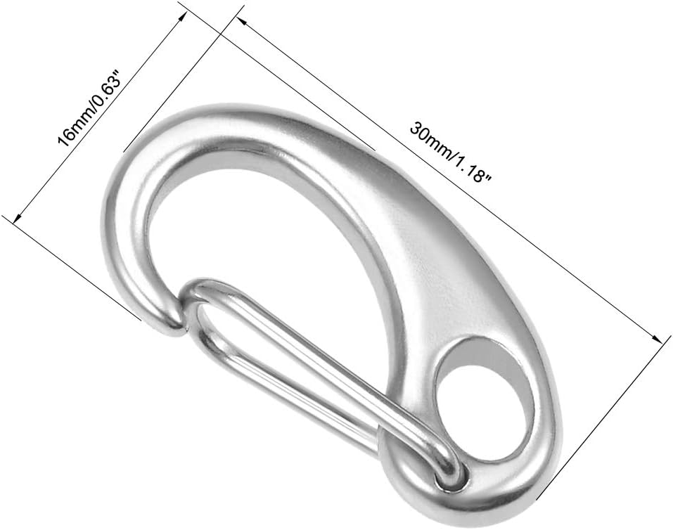 2 Pack 30mm 1.18 Inch Stainless Steel Keychains for DIY Crafts V1258-DP02-BOL-144