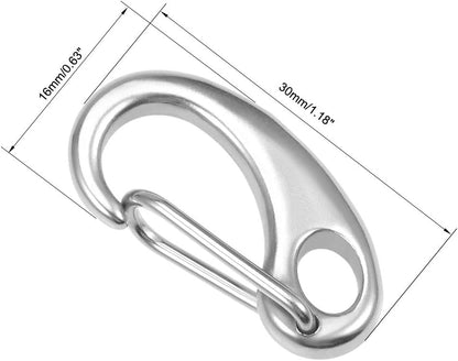 2 Pack 30mm 1.18 Inch Stainless Steel Keychains for DIY Crafts V1258-DP02-BOL-144