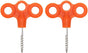 Orange Tent Pegs 2 Pack Heavy Duty Camping Outdoor Activities Stakes V1258-DP02-BOL-148