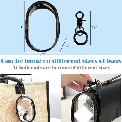 Transparent Zipper Storage Pouch with Keychain - Mini Organizer for Earbuds Cables - Travel Accessory for V1258-DP02-BOL-15