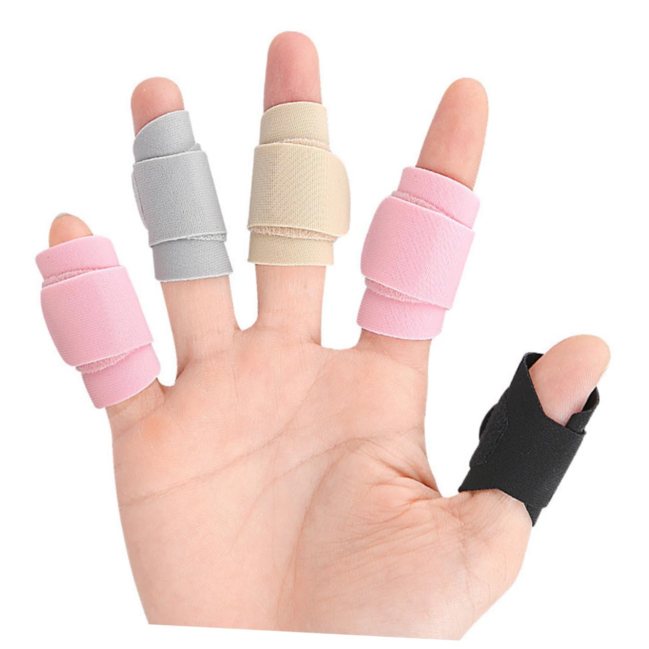 Adjustable Finger Splints 4 Pairs Finger Protectors Support Brace for Injury Recovery V1258-DP02-BOL-151