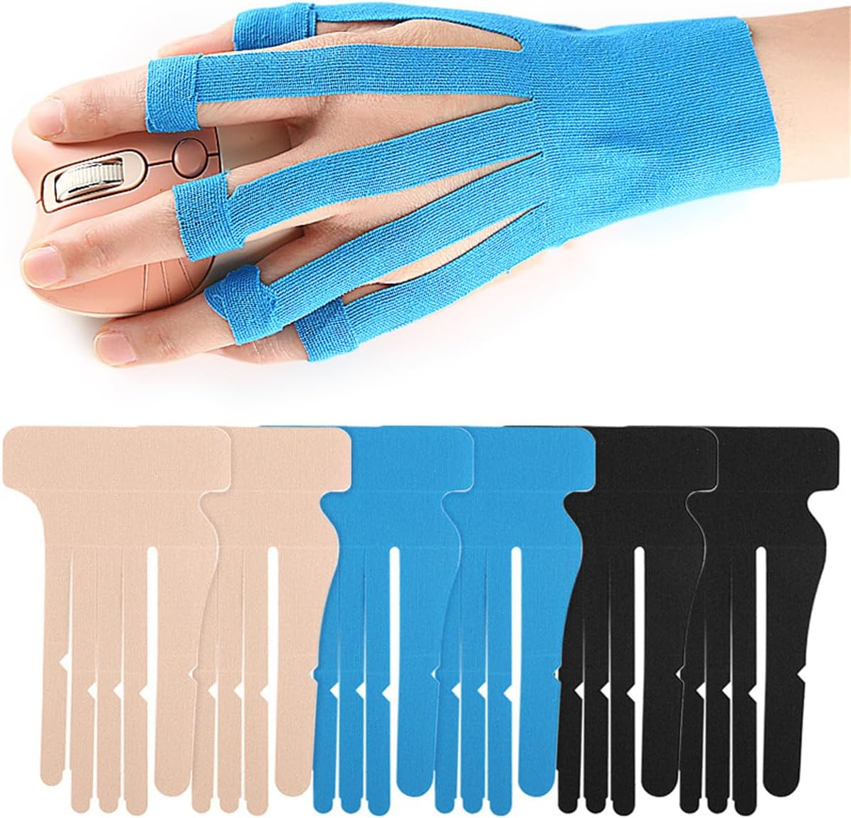 Pre-cut Cotton Sport Tape 3 Pairs Wrist and Finger Support V1258-DP02-BOL-152