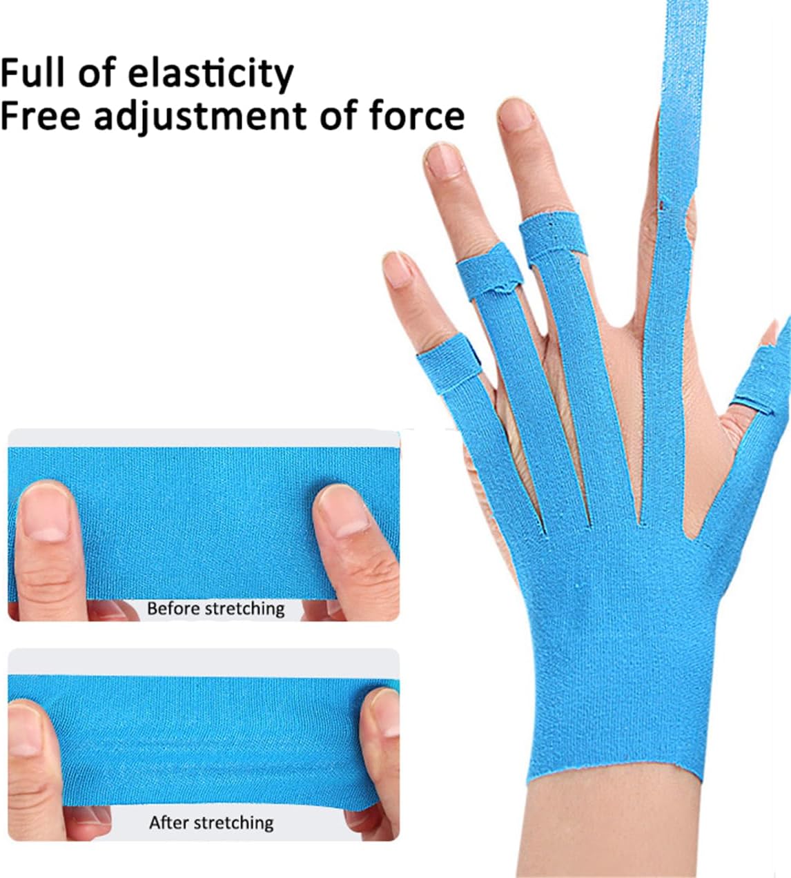 Pre-cut Cotton Sport Tape 3 Pairs Wrist and Finger Support V1258-DP02-BOL-152