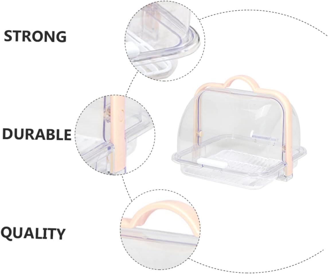Transparent Food Storage Container with Lid and Drip Tray for Bread Milk Packaging V1258-DP02-BOL-153