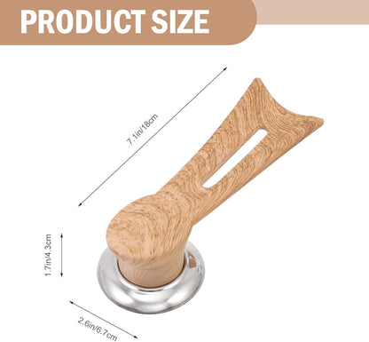 2 Pack Universal Pan Lid Knob Replacement Handle Heat Resistant Wooden & Red V1258-DP02-BOL-155