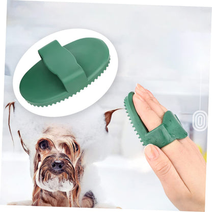 2 Pack Pet Massage Brush for Dog and Cat Grooming Green V1258-DP02-BOL-156