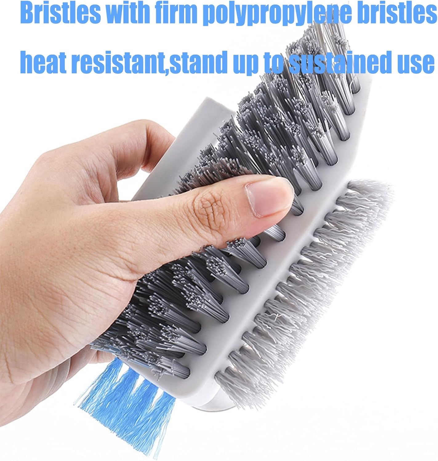 Grey Multi-Functional Durable Polypropylene Scrub Brush Powerful Cleaning Brush for Tiles Grout Kitchen V1258-DP02-BOL-157