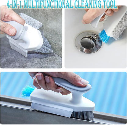 Grey Multi-Functional Durable Polypropylene Scrub Brush Powerful Cleaning Brush for Tiles Grout Kitchen V1258-DP02-BOL-157