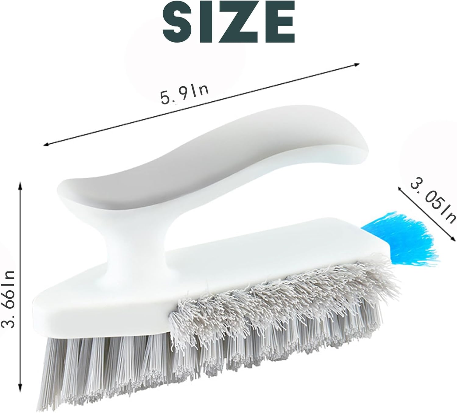 Grey Multi-Functional Durable Polypropylene Scrub Brush Powerful Cleaning Brush for Tiles Grout Kitchen V1258-DP02-BOL-157