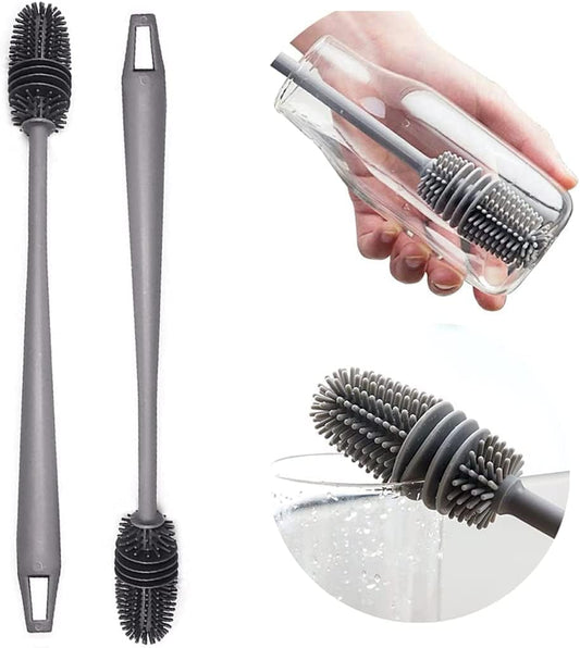 Silicone Bottle Brush - Hygienic Cleaner for Baby Bottles, Drink Bottles & Vases - Scratch Resistant - 1 Piece V1258-DP02-BOL-158