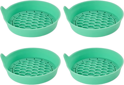 Car Silicone Anti-Slip Mats - Interior Accessories - Green - Pack of 4 V1258-DP02-BOL-163