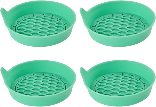 Car Silicone Anti-Slip Mats - Interior Accessories - Green - Pack of 4 V1258-DP02-BOL-163