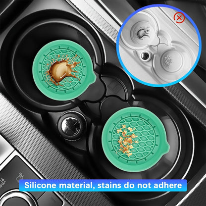 Car Silicone Anti-Slip Mats - Interior Accessories - Green - Pack of 4 V1258-DP02-BOL-163