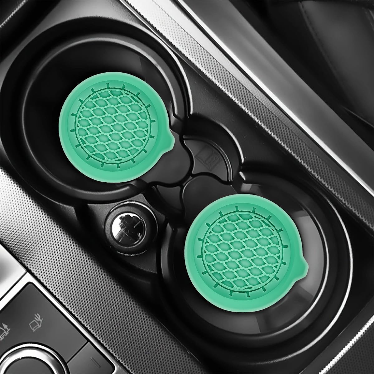 Car Silicone Anti-Slip Mats - Interior Accessories - Green - Pack of 4 V1258-DP02-BOL-163