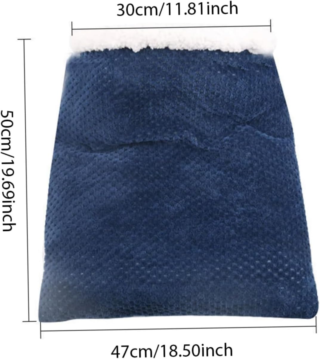 Cat Sleeping Bag Nest - Half-Closed Design - Plush & Fleece - Warm - Navy Blue - 1 Piece V1258-DP02-BOL-165