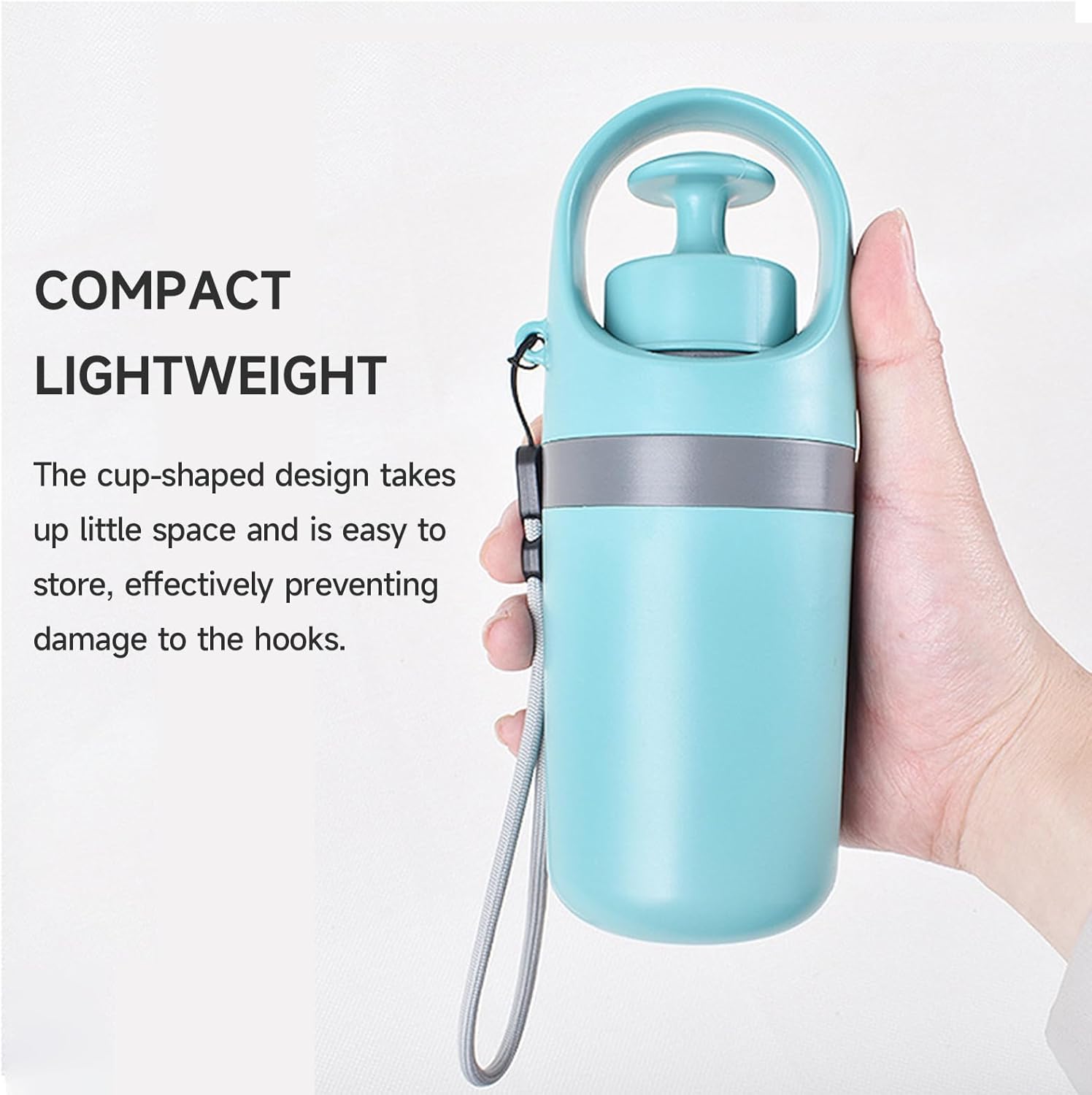 Portable 6-Claw Dog Poop Scooper with Built-in Bag Dispenser - Blue V1258-DP02-BOL-169