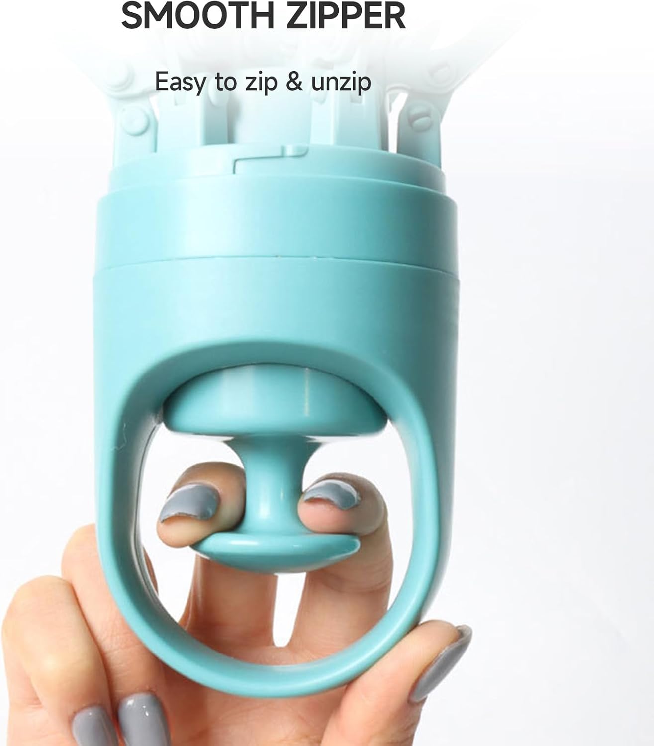 Portable 6-Claw Dog Poop Scooper with Built-in Bag Dispenser - Blue V1258-DP02-BOL-169
