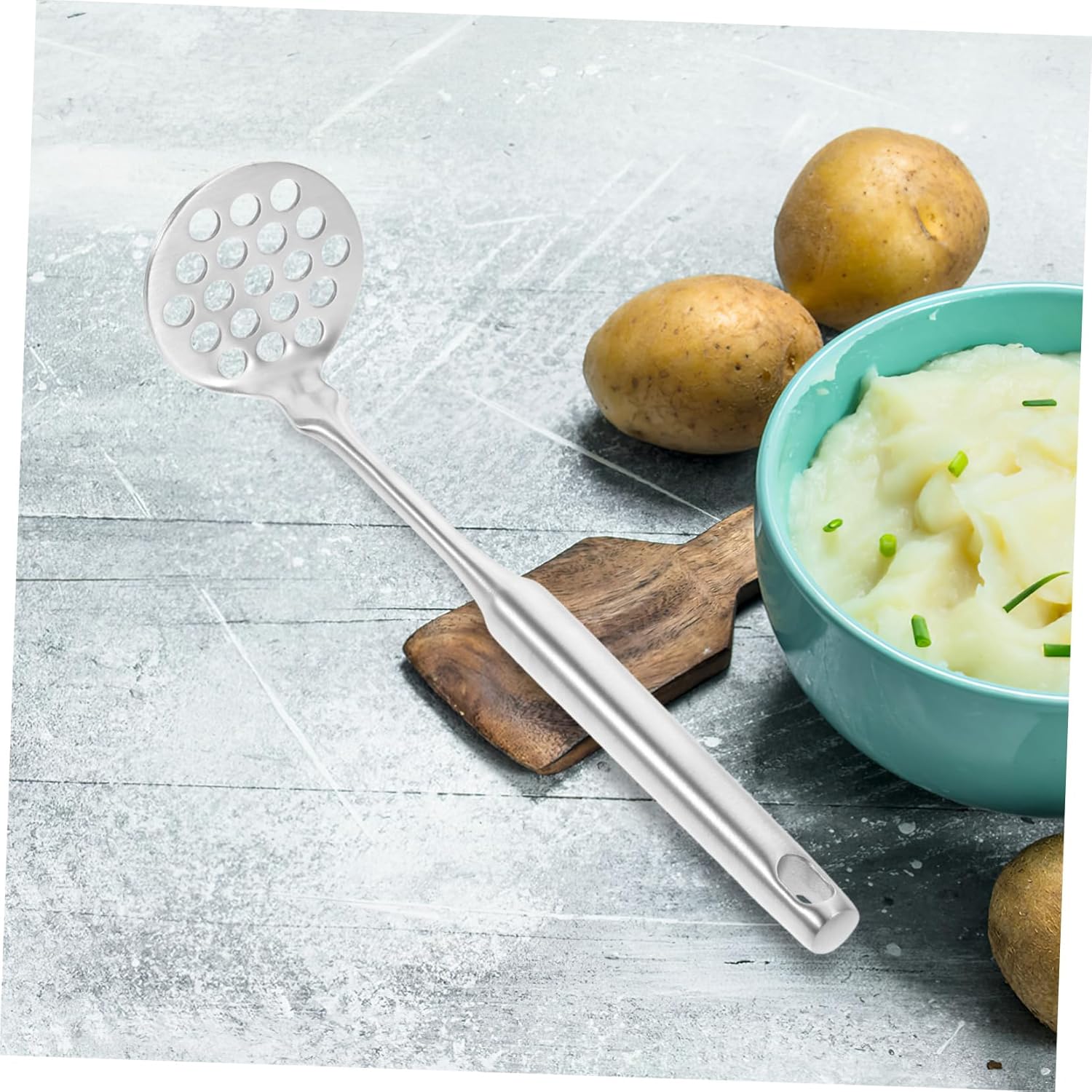 Robust Potato Masher for Vegetables & Fruit - Dishwasher Safe Kitchen Tool - Easy to Clean V1258-DP02-BOL-175