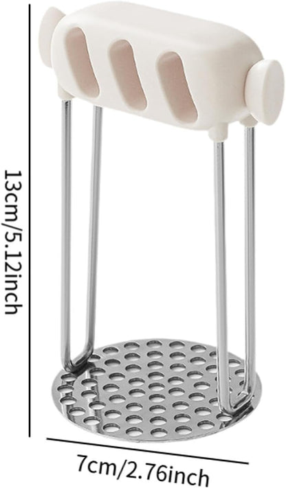 Professional Potato & Vegetable Masher with Honeycomb Design - Stainless Steel Puree Maker - Dishwasher Safe V1258-DP02-BOL-178