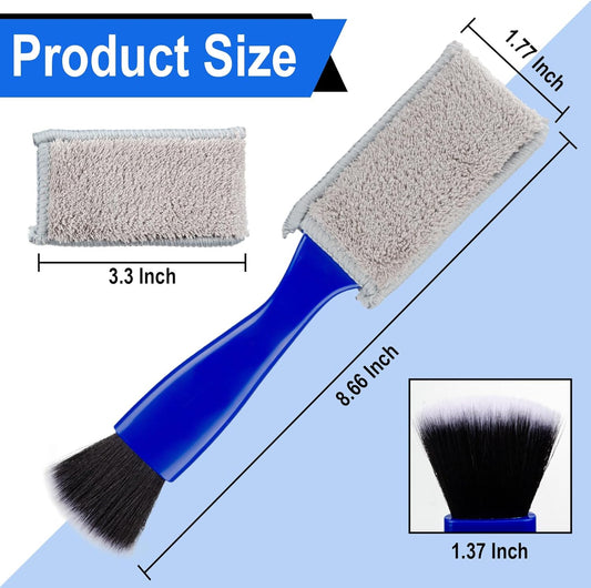2-in-1 Interior Cleaner Brush for Car Ventilation & Dashboard - Microfiber Dust Cleaning Tool V1258-DP02-BOL-181