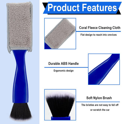 2-in-1 Interior Cleaner Brush for Car Ventilation & Dashboard - Microfiber Dust Cleaning Tool V1258-DP02-BOL-181