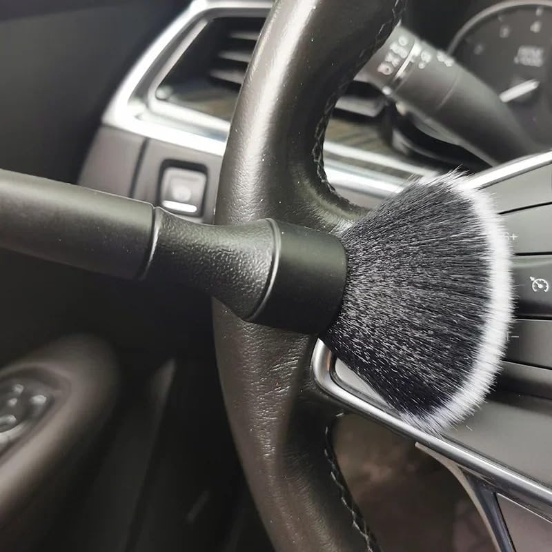 Auto Detailing Brush Set 2 Pack Soft Interior Brush for Dashboard & Vents Scratch-Free V1258-DP02-BOL-182