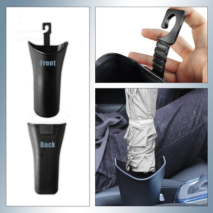 Car Trash Bin & Organizer - Under Seat or Center Console Storage Box with Umbrella Holder - Black - Set of 1 V1258-DP02-BOL-183