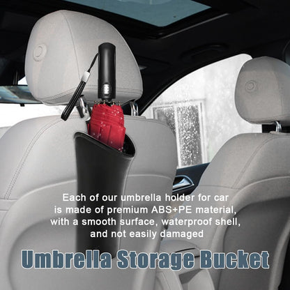 Car Trash Bin & Organizer - Under Seat or Center Console Storage Box with Umbrella Holder - Black - Set of 1 V1258-DP02-BOL-183