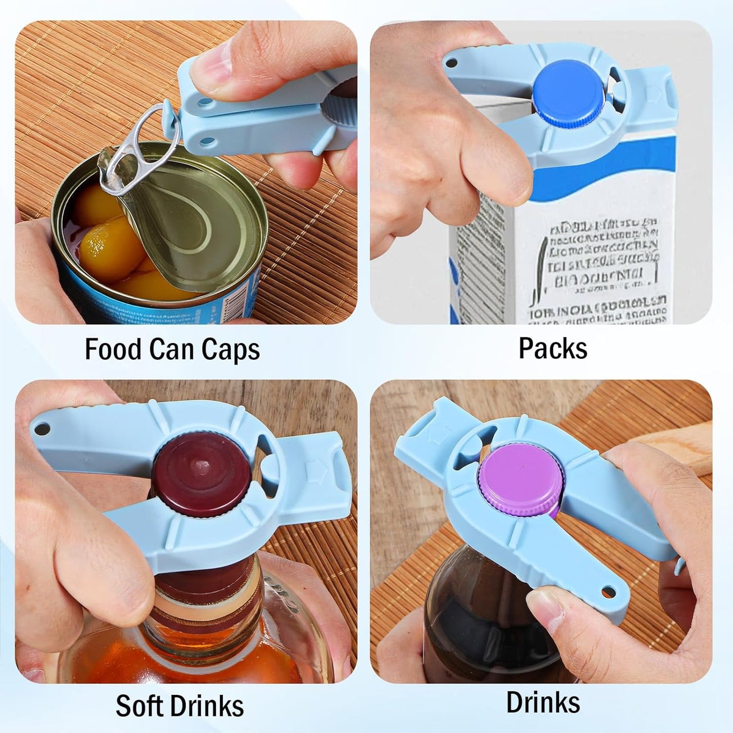 3-Piece Multifunctional Can Opener Set - Kitchen Helper for Effortless Opening & Nail Protection V1258-DP02-BOL-187