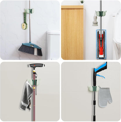 Self-Adhesive Toilet Brush Holder 2 Pack Green - No Drilling Required Wall Mounted Universal Bathroom WC V1258-DP02-BOL-188