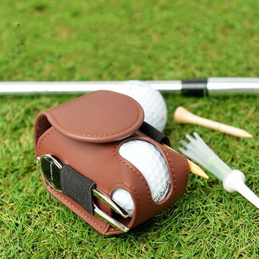 Golf Ball Pouch Set of 2 Belt Clip Holder Perfect Golf Gift for Men V1258-DP02-BOL-190
