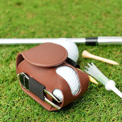 Golf Ball Pouch Set of 2 Belt Clip Holder Perfect Golf Gift for Men V1258-DP02-BOL-190