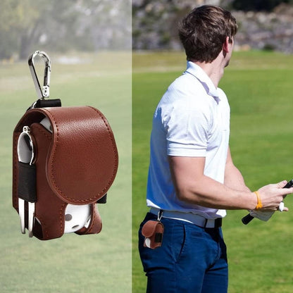 Golf Ball Pouch Set of 2 Belt Clip Holder Perfect Golf Gift for Men V1258-DP02-BOL-190