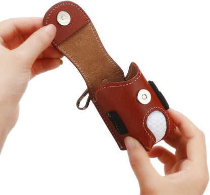 Golf Ball Pouch Set of 2 Belt Clip Holder Perfect Golf Gift for Men V1258-DP02-BOL-190