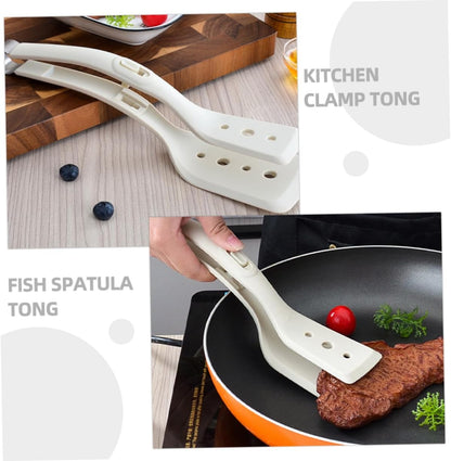 2-in-1 Silicone Spatula Tong Set of 2 Heat Resistant for Flipping and Serving V1258-DP02-BOL-192