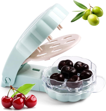 Cherry Pitter for 6 Cherries - Quick & Effortless - Also for Olives - 1 Piece V1258-DP02-BOL-194