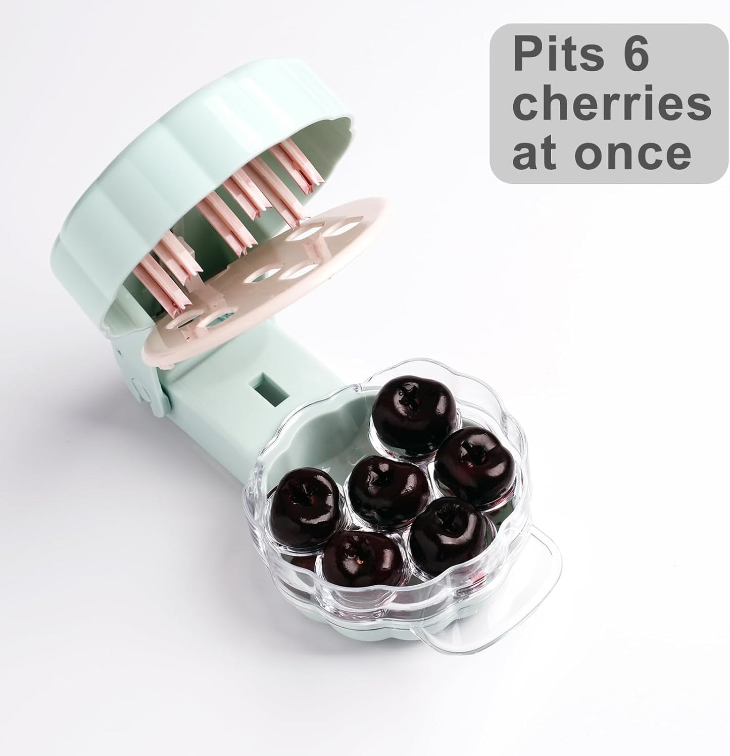 Cherry Pitter for 6 Cherries - Quick & Effortless - Also for Olives - 1 Piece V1258-DP02-BOL-194
