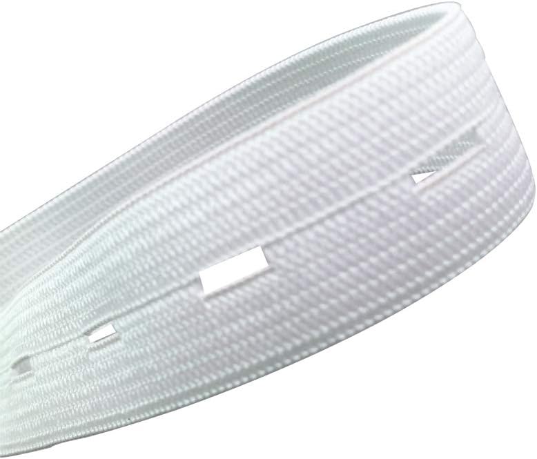2 Pack Adjustable Elastic Waistbands 5 Meters Black & White Universal Fit for Pants All Sizes Clothing V1258-DP02-BOL-2
