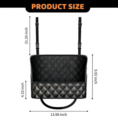 Car Seat Back Organizer with Storage Pockets - Black Vehicle Interior Accessory V1258-DP02-BOL-20